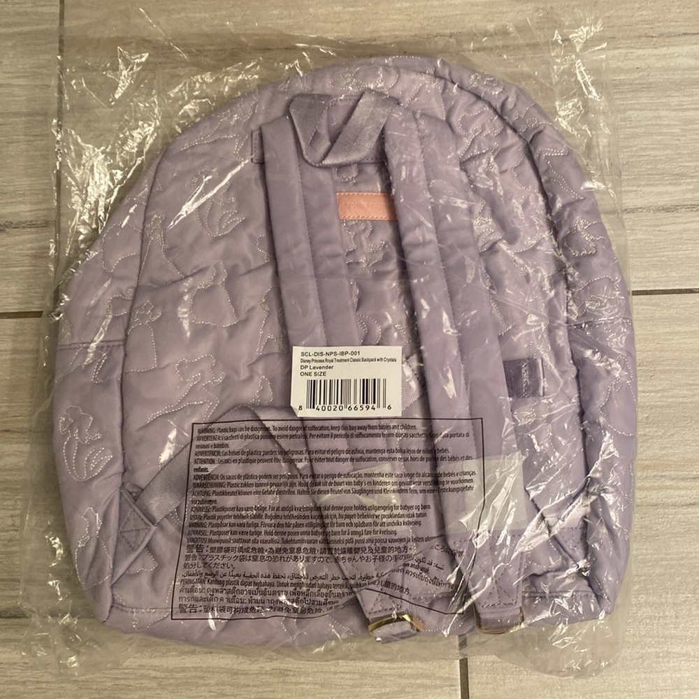 Stoney Clover Lane Disney Royal Treatment Classic Backpack crystal Lavender O/S - Picture 4 of 11